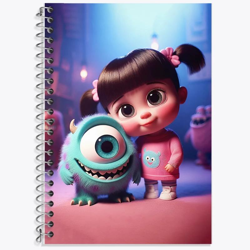 دفتر زبان 50 برگ خندالو مدل دو خط طرح کارخانه هیولاها کد F6806