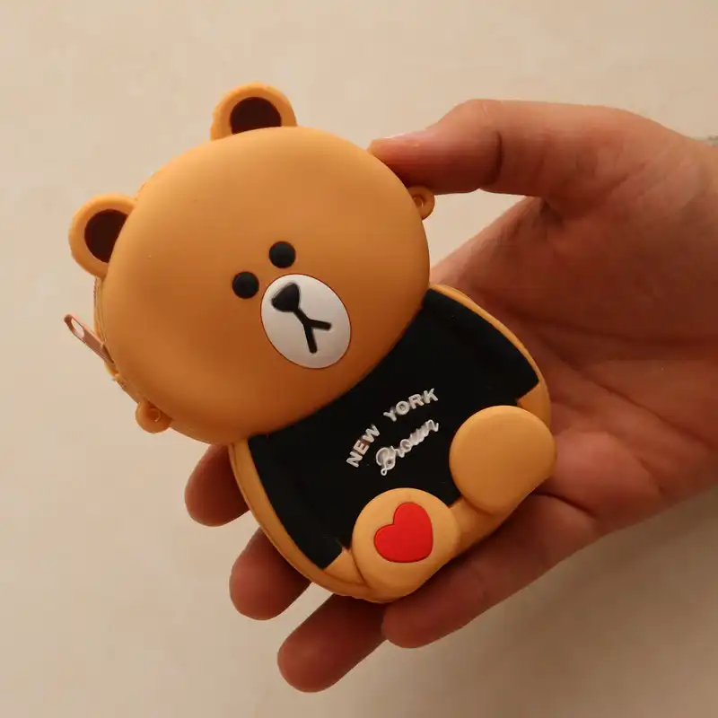 کیف رودوشی بچگانه مدل سیلیکونی تدی روشن 01