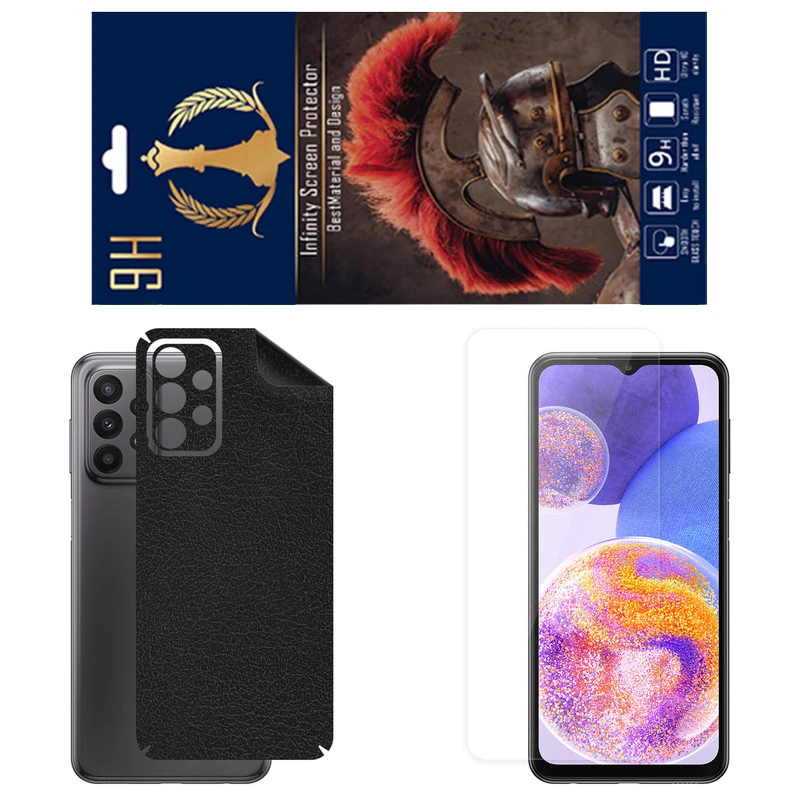برچسب پوششی اینفینیتی مدل CH مناسب برای گوشی موبایل سامسونگ Galaxy A23 4G به همراه محافظ صفحه نمایش 