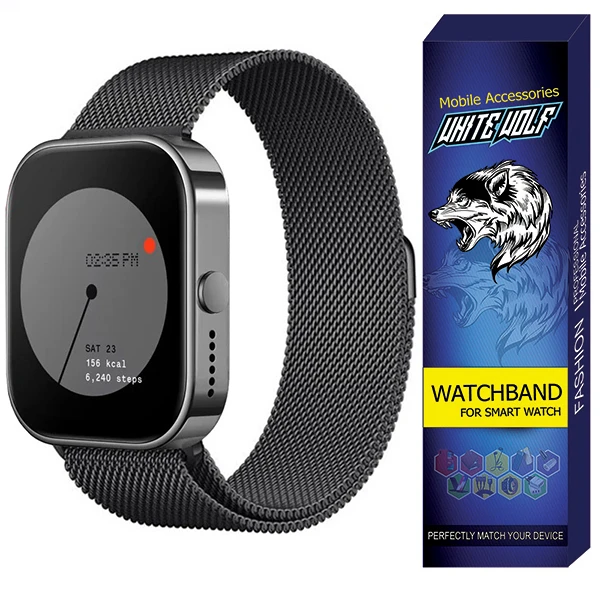 بند وایت ولف مدل W-Milanese مناسب برای ساعت هوشمند ناتینگ CMF Watch Pro
