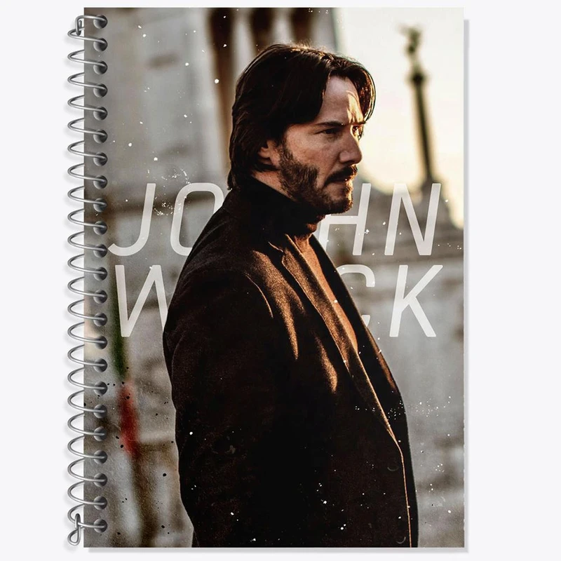 دفتر زبان 50 برگ خندالو مدل دو خط طرح جان ویک John Wick کد 2949