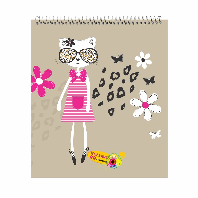 دفتر نقاشی 60 برگ گلبرگ طرح کیتی کد 601330 