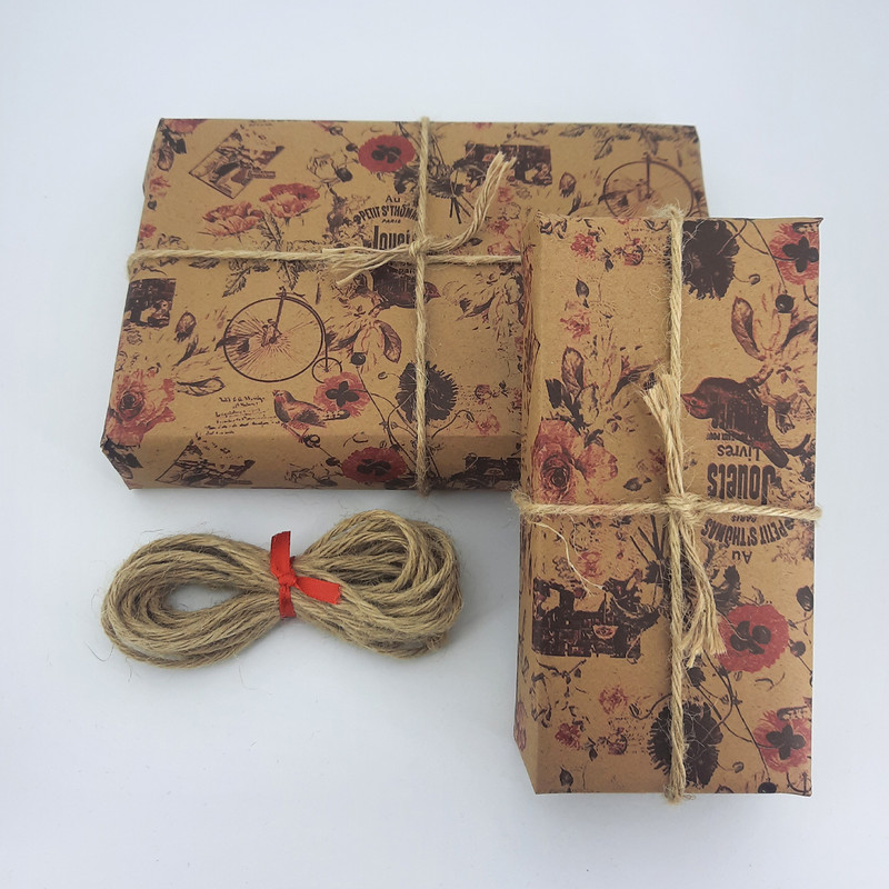 کاغذ کادو مدل gol2 بسته 3 عددی به همراه 5 متر نخ کنف