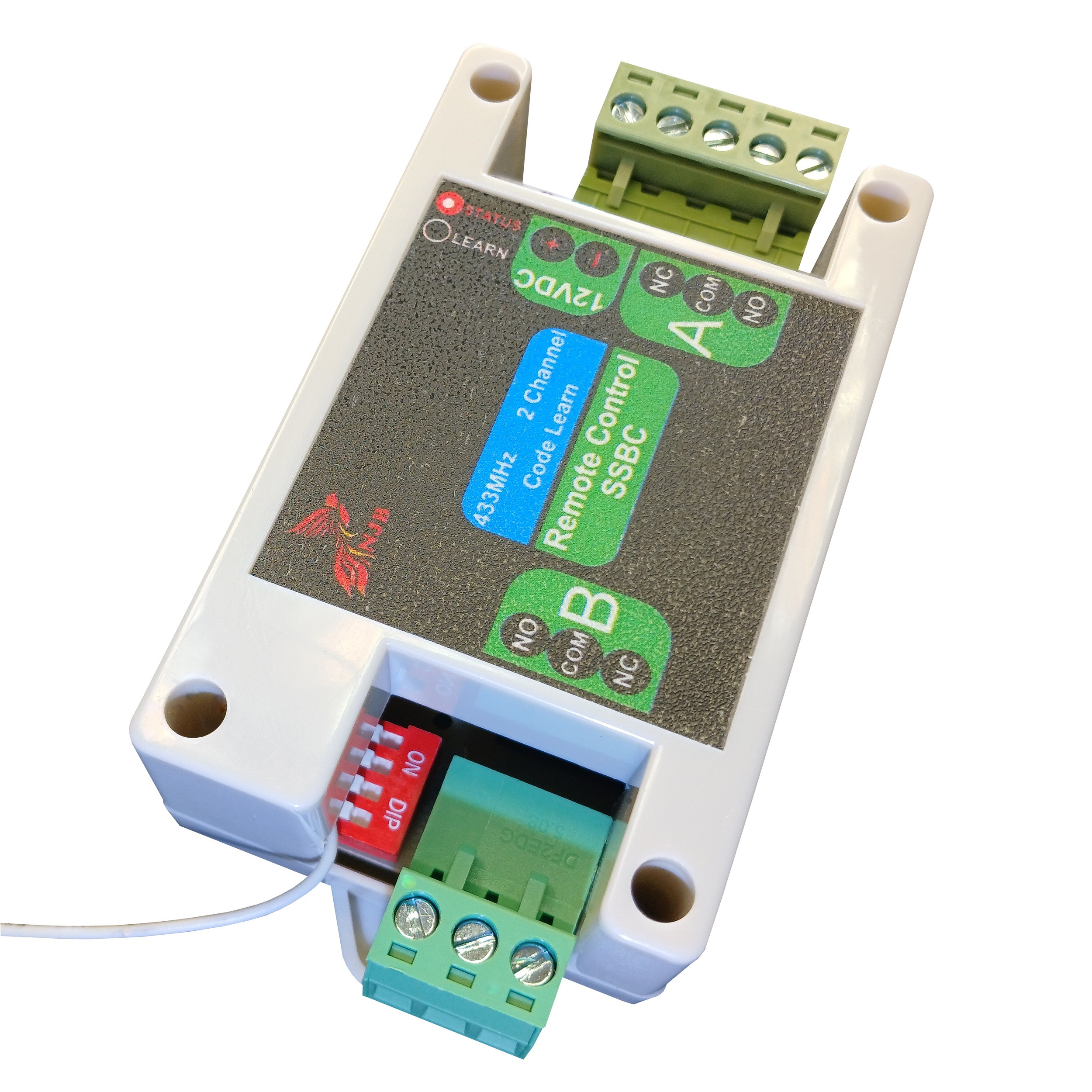 گیرنده و ریموت دربازکن NJB دو کانال 12 ولتی مدل SSBC