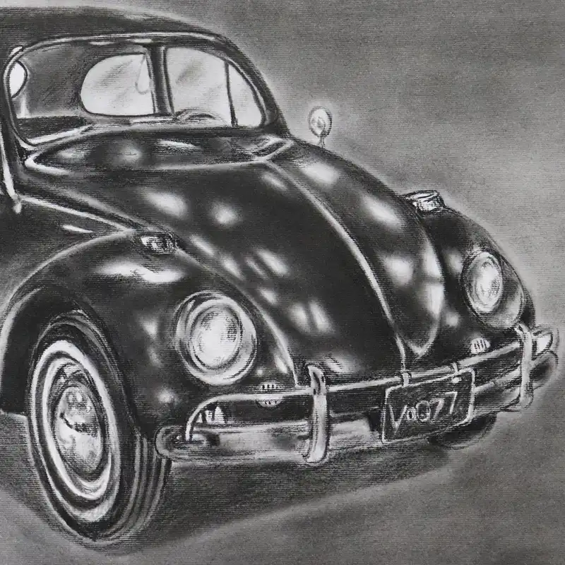 نقاشی سیاه قلم طرح فولکس مدل 255434