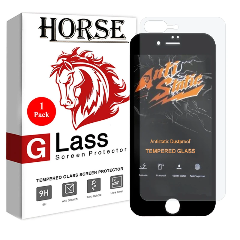 محافظ صفحه نمایش هورس مدل 2ASN مناسب برای گوشی موبایل اپل iPhone 7 Plus به همراه محافظ پشت گوشی