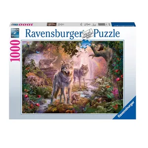 پازل 1000 تکه راونزبرگر مدل Wolves Family in Summer کد 15185
