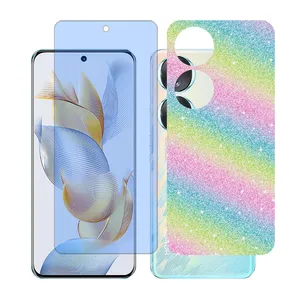 Glass together model blue cut screen protector suitable for Honor 70 mobile phone with back cover sticker