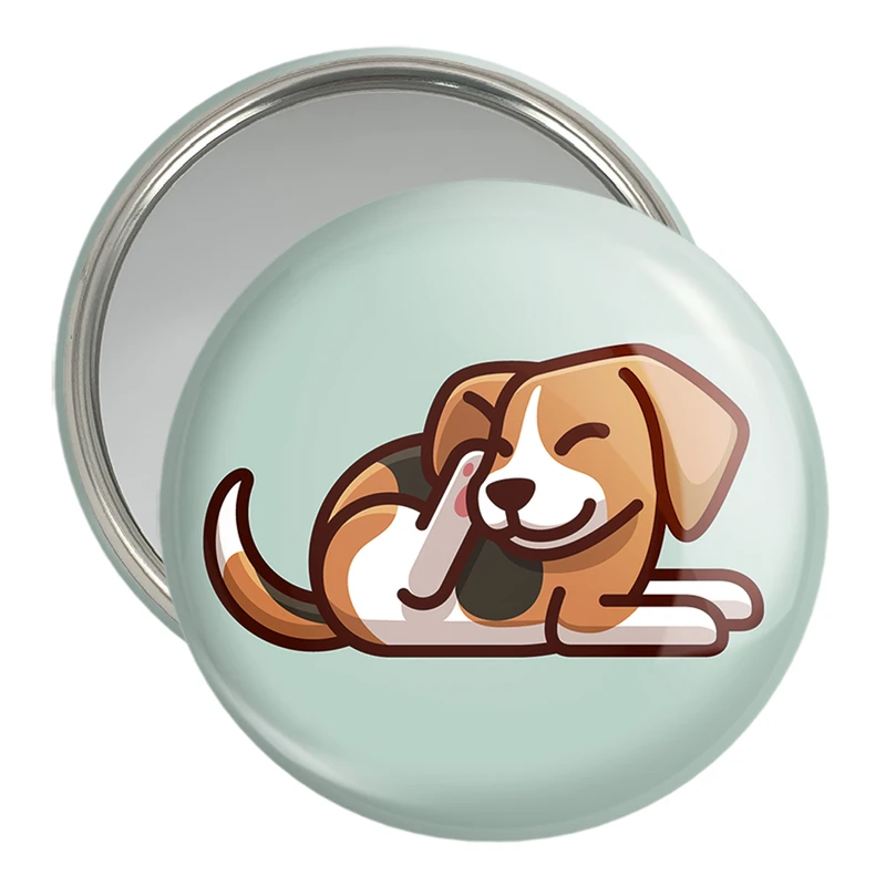 آینه جیبی خندالو مدل حیوانات بامزه سگ کد 28387