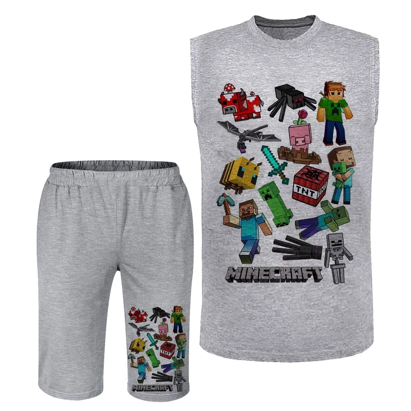 ست تاپ و شلوارک مردانه مدل ماینکرفت A370