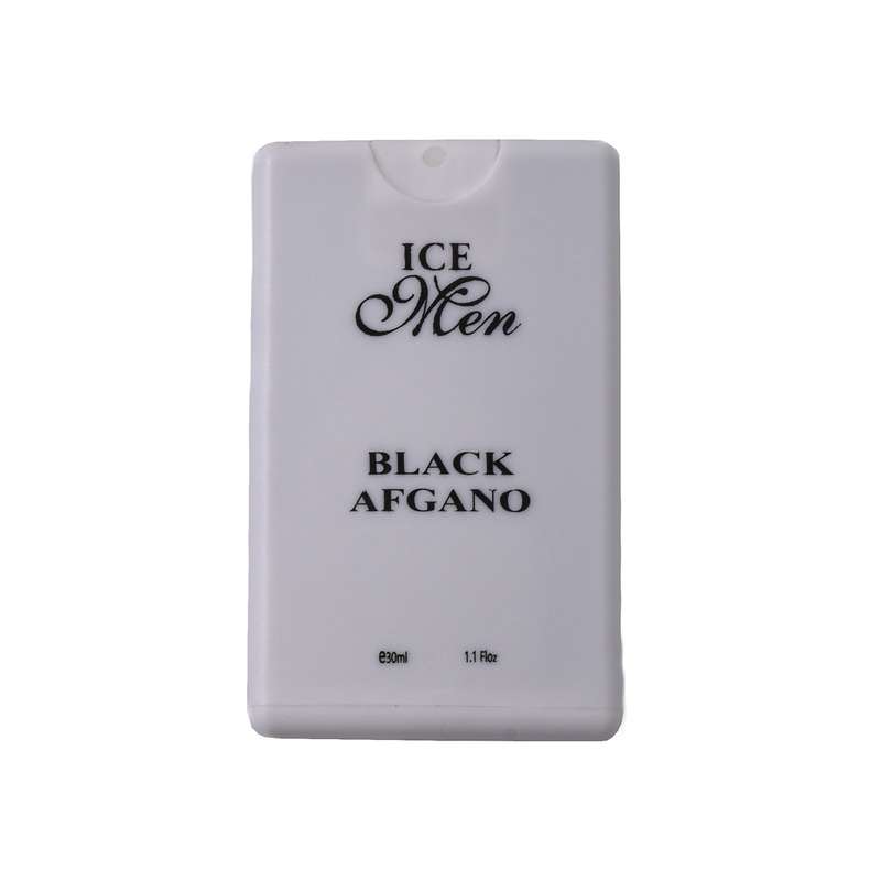 عطر جیبی مردانه آیس من مدل Black Afgano حجم 30 میلی لیتر