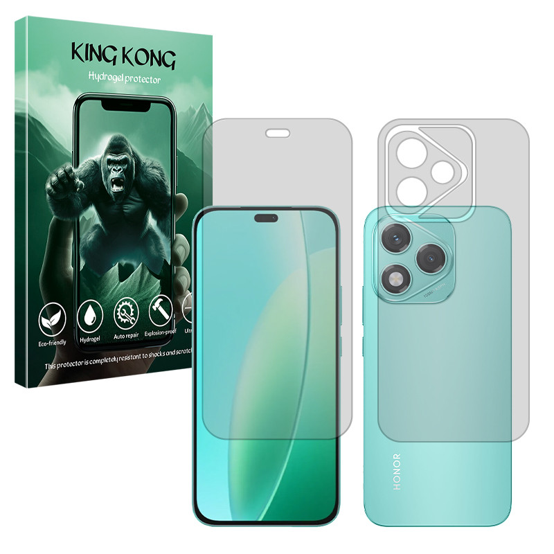 محافظ صفحه نمایش شفاف کینگ کونگ مدل Tough مناسب برای گوشی موبایل آنر 400 Lite به همراه محافظ پشت گوشی