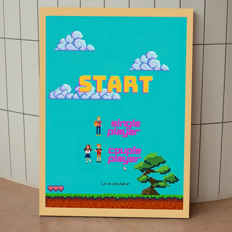 تابلو شاسی طرح گیمینگ پیکسلی کد 1001