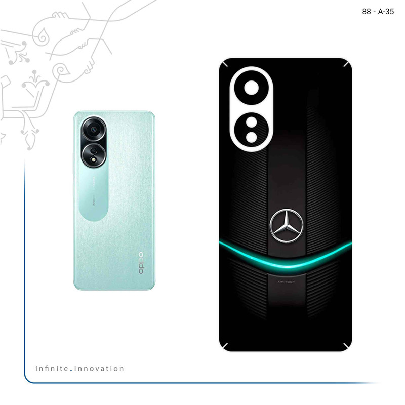 برچسب پوششی ماهوت مدل Mercedes_Benz مناسب برای گوشی موبایل اپو A58 4G