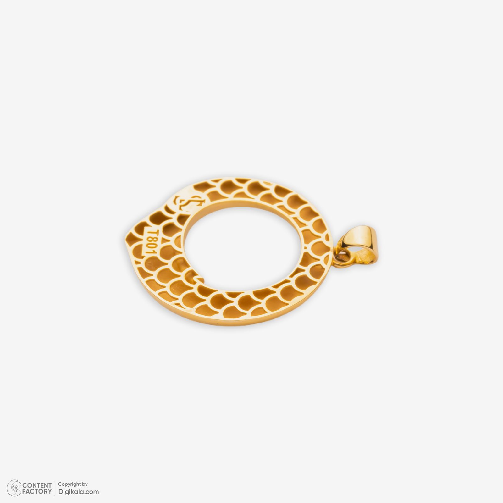 آویز گردنبند طلا 18 عیار زنانه گلدم طرح دایره تو خالی کد PE145001 -  - 6