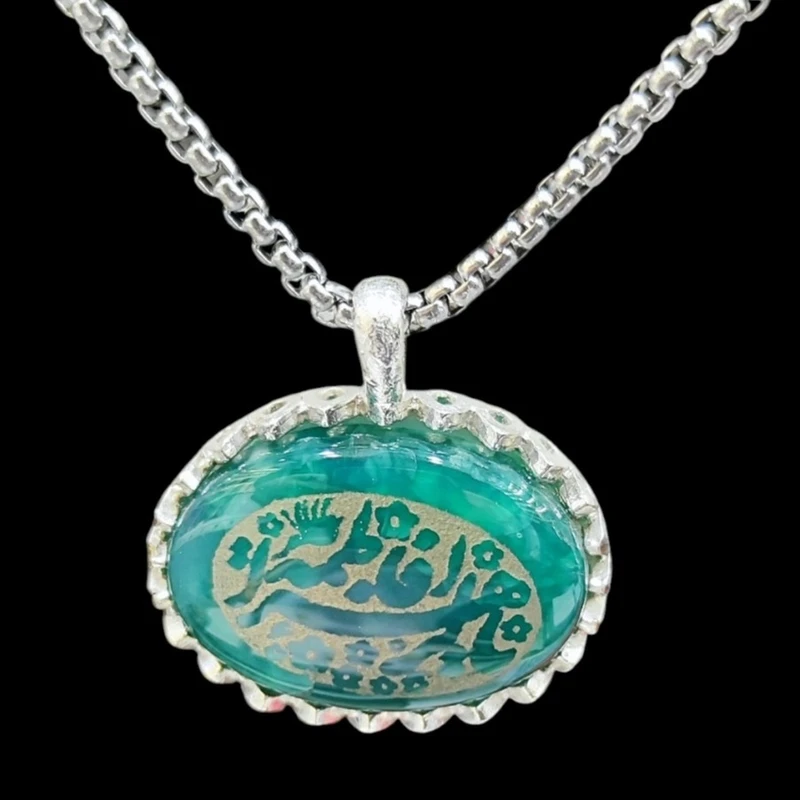 گردنبند مردانه مدل سنگ عقیق خطی کد ۵۴۰۰