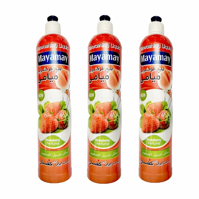 مایع ظرفشویی میامی مدل Strawberry حجم 800 میلی لیتر مجموعه 3 عددی