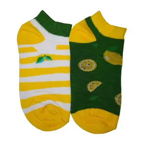 جوراب مدل بدون ساق طرح لیمو