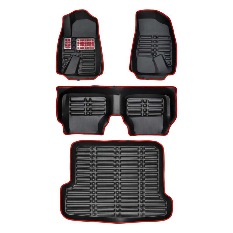 کفپوش پنج بعدی خودرو پانیذ مدل EVA N GH مناسب برای سمند سورن پلاس به همراه کفپوش صندوق