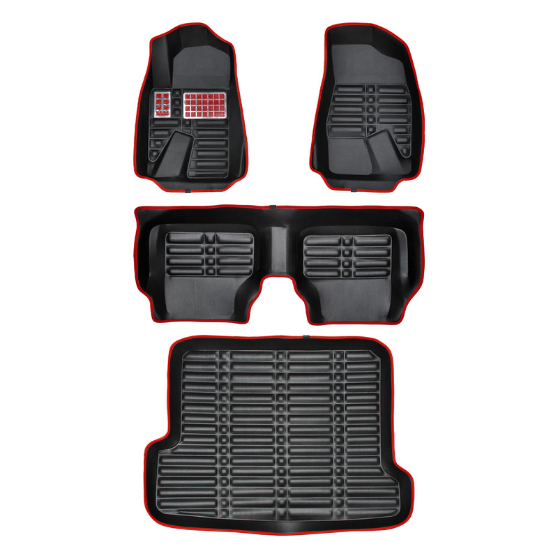 کفپوش پنج بعدی خودرو پانیذ مدل EVA N GH مناسب برای سمند سورن پلاس به همراه کفپوش صندوق