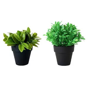 گلدان به همراه گل مصنوعی مدل سفالی کد 857 مجموعه 2 عددی