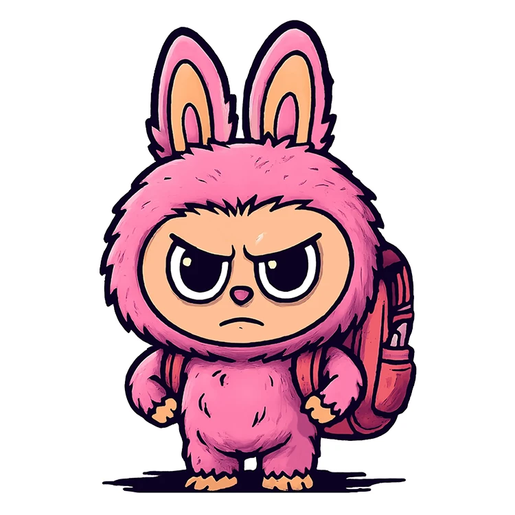 استیکر پارچه و لباس پاد آفرین مدل عروسک لبوبو کد S2275