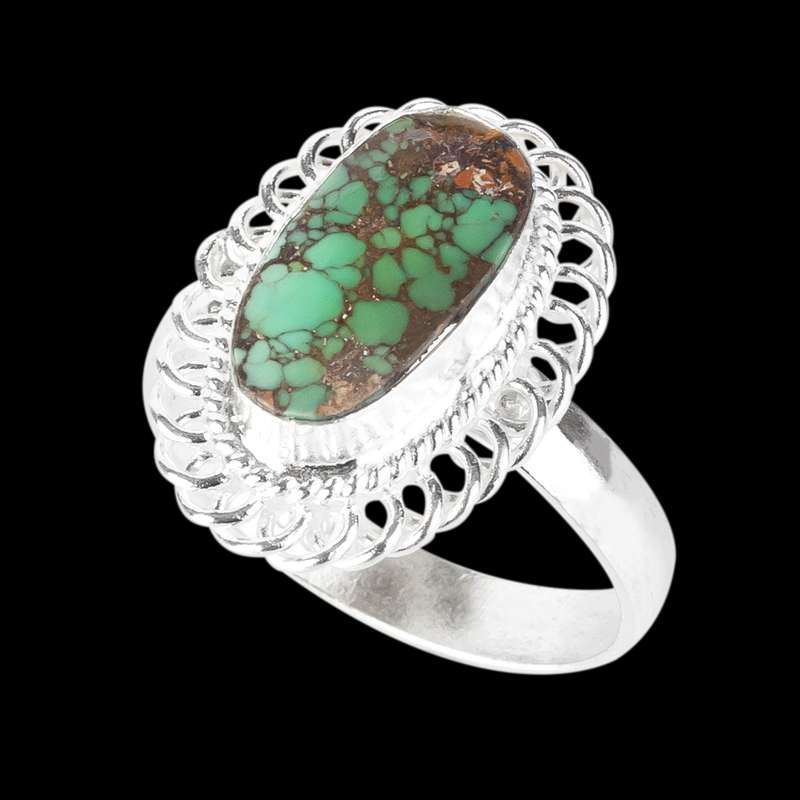 انگشتر نقره زنانه مدل فیروزه نیشابور کد NG5029