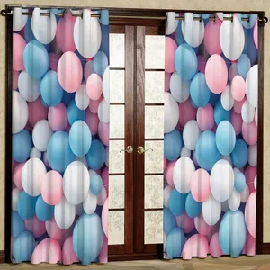 پرده مدل بادکنک هازان پانچی کد 2680 سایز 140x200 سانتی متر