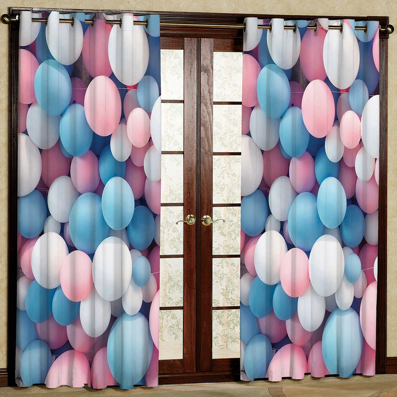 پرده مدل بادکنک هازان پانچی کد 2680 سایز 140x200 سانتی متر
