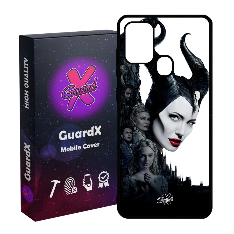کاور گارد ایکس طرح Maleficent مدل Glass10147 مناسب برای گوشی موبایل سامسونگ Galaxy A21s