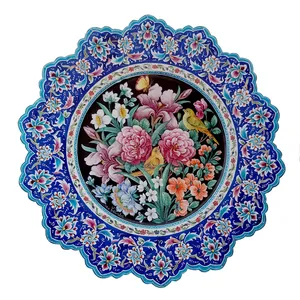 بشقاب میناکاری مسی کد128