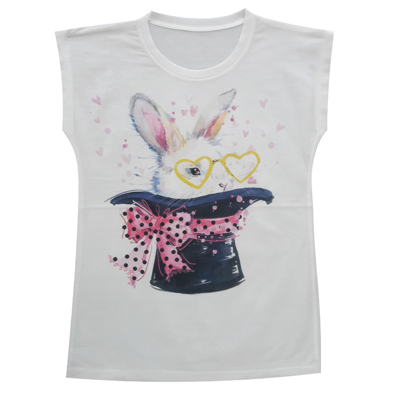 تی شرت زنانه طرح خرگوش کد A21 - 03