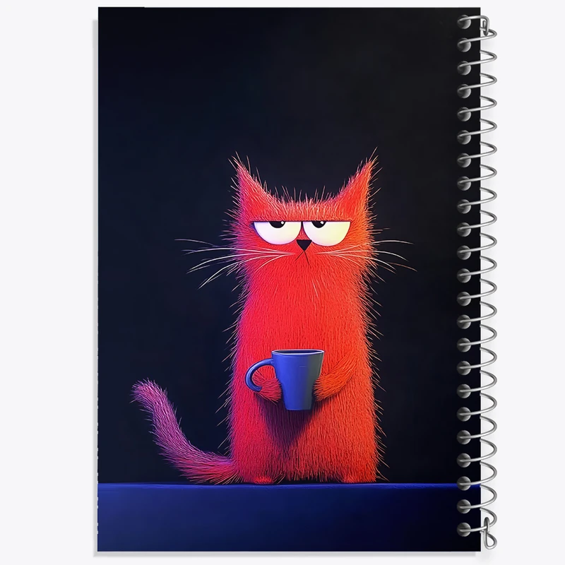 دفتر شطرنجی 50 برگ خندالو طرح گربه کیوت کد F5330