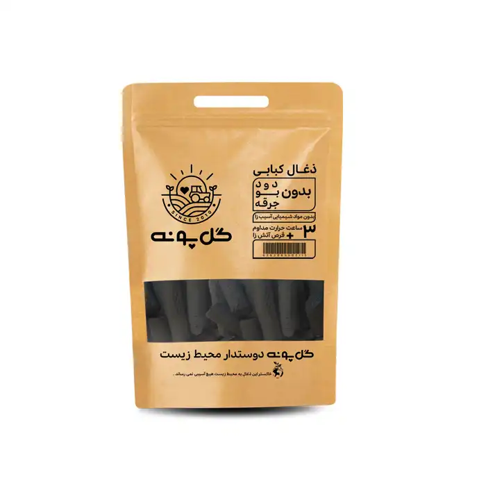 ذغال کبابی گل پونه مدل گیاهی وزن 1000 گرم