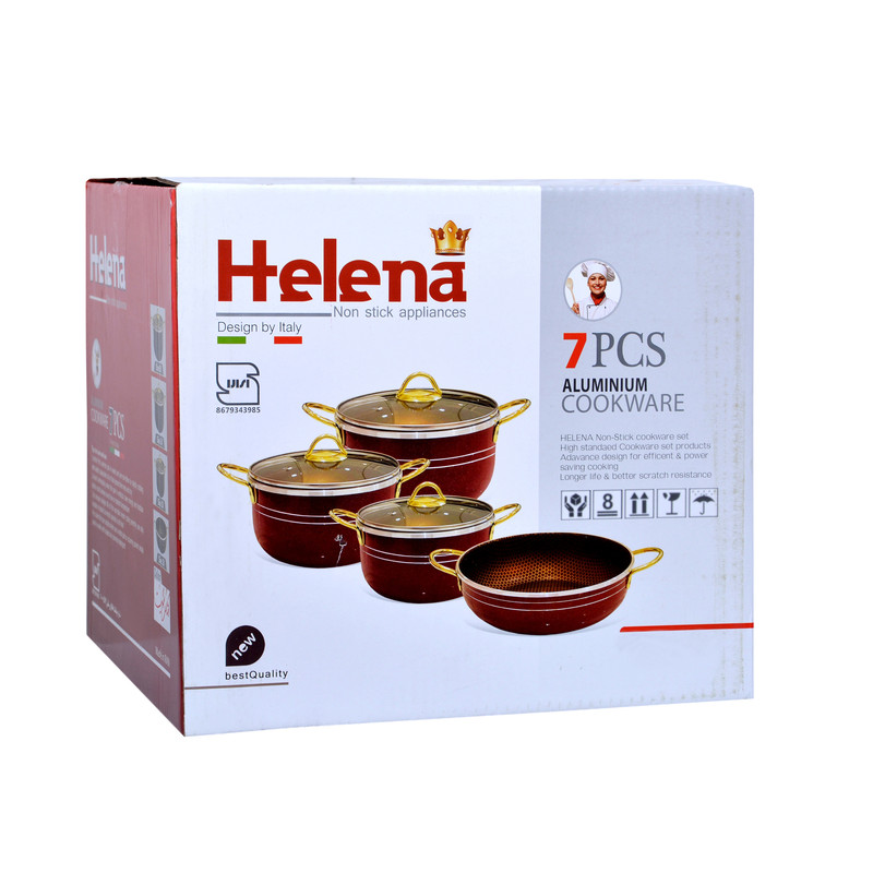 سرویس پخت و پز 7 پارچه هلنا مدل زنبوری