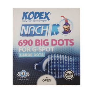 کاندوم ناچ کدکس مدل BIG DOTS بسته 3 عددی