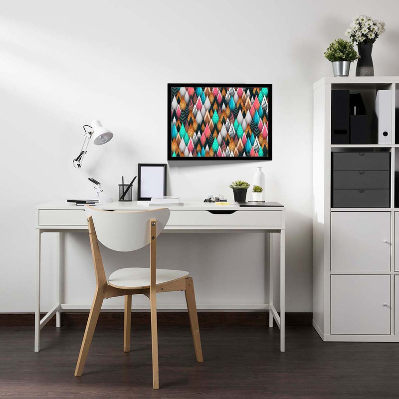 تابلو مدل abstract sharp shapes کد F-10017