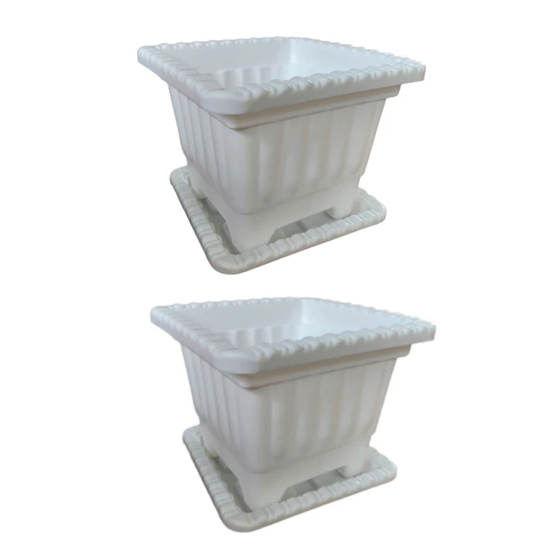 گلدان مدل مربع کد 207 بسته 2 عددی