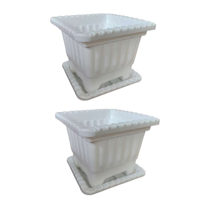 گلدان مدل مربع کد 207 بسته 2 عددی