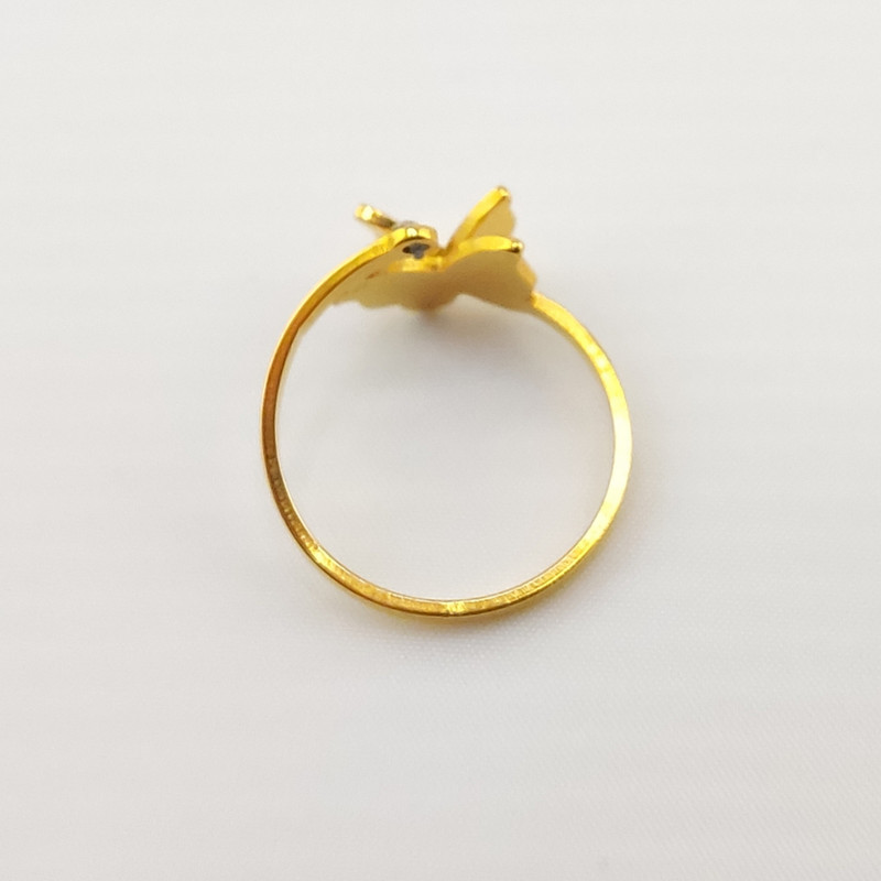 انگشتر زنانه مدل پروانه سندبلست نگیندار BY02