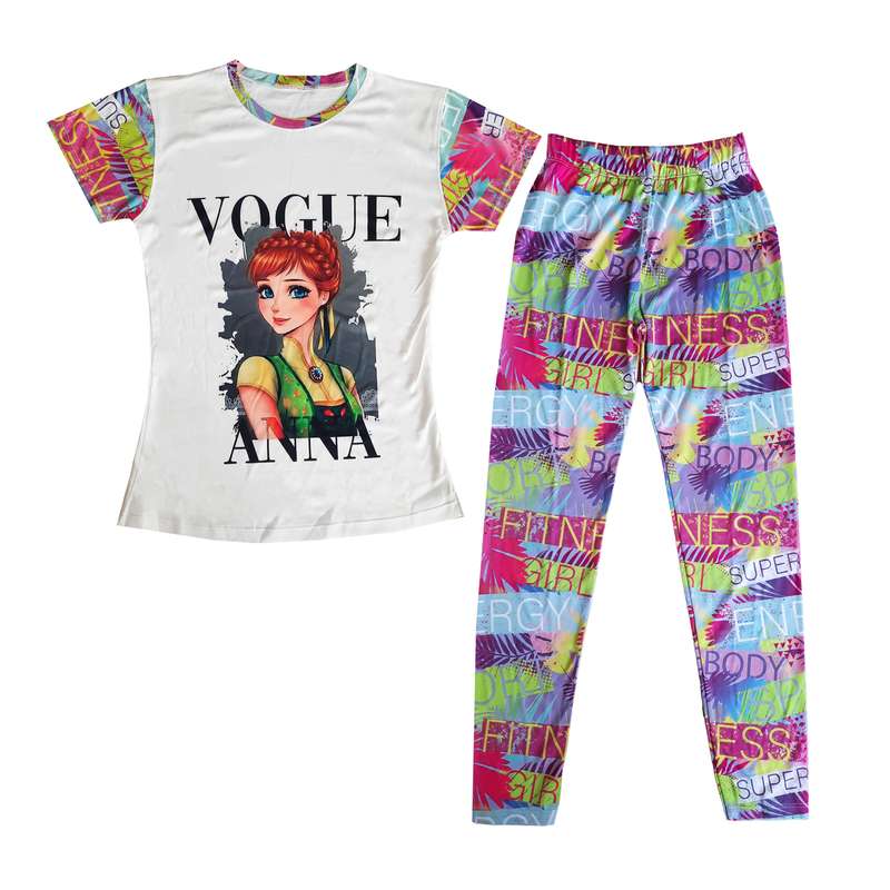 ست تی شرت و شلوار دخترانه مدل السا کد G345