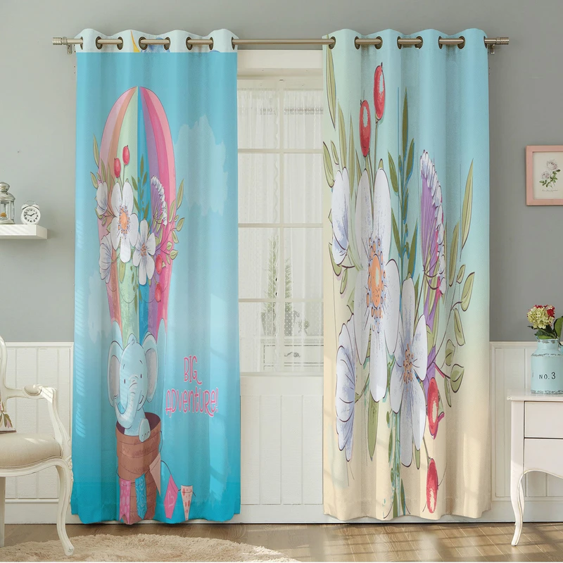 پرده نیروانا طرح کودک  مدل هازان کد 8175 سایز 140×280 سانتی متر