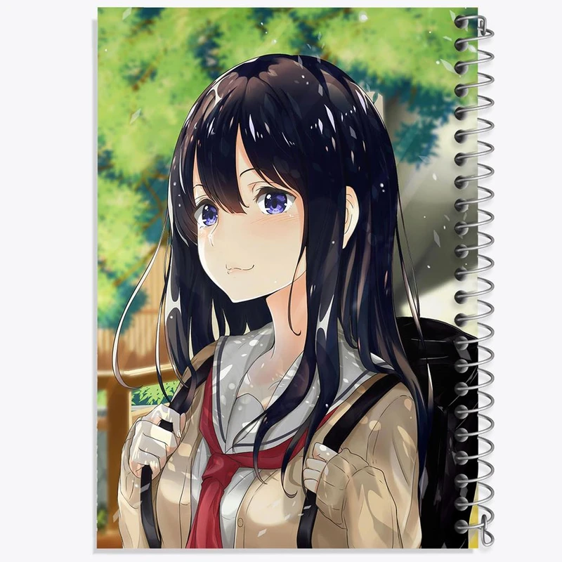 دفتر ژورنال نویسی 50 برگ خندالو مدل نقطه ای طرح نائوکو انیمه سایلنت ویس A Silent Voice کد 15808