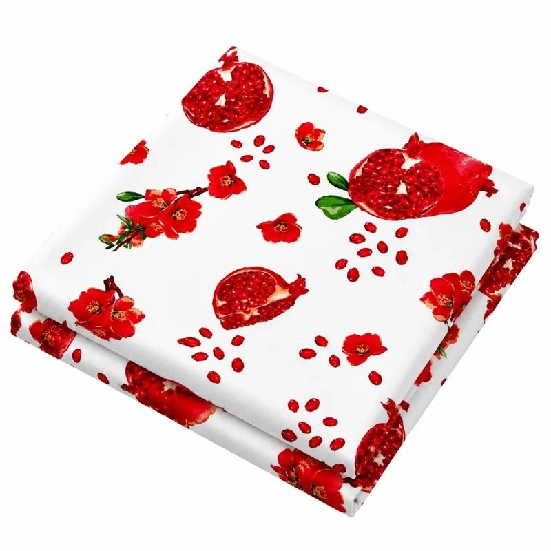 سفره ۴ نفره مدل TCA090507 طرح انار یلدا سایز ۸۸×۸۸ سانتیمتر