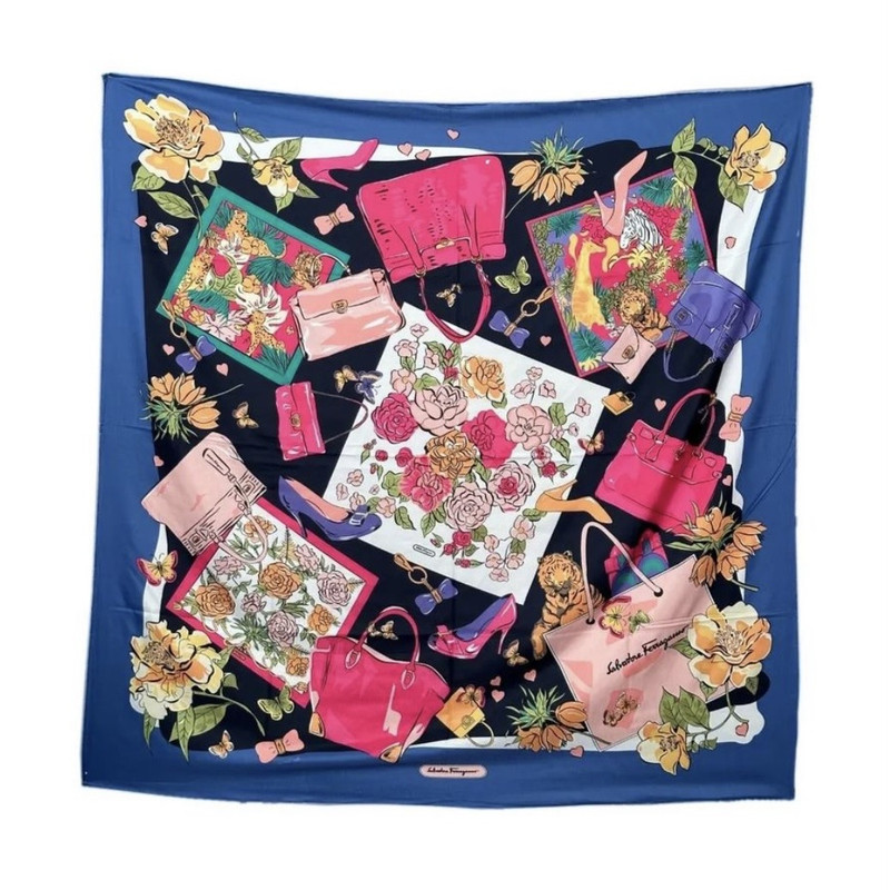 روسری زنانه مدل نخ توییل دست دوز کد 05