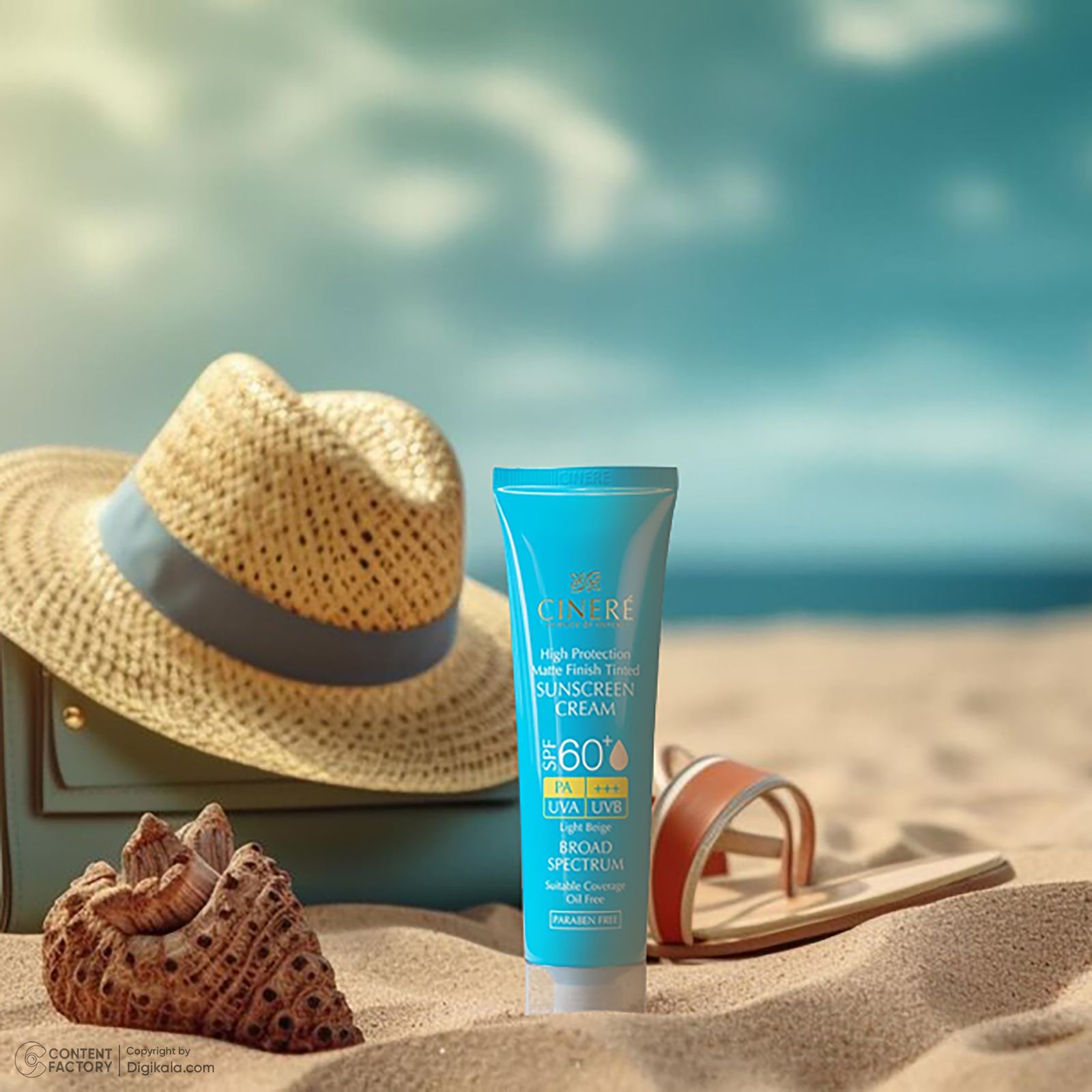 کرم ضدآفتاب رنگی سینره +SPF60 مدل 8411، مناسب پوست‌های چرب، حجم 50 میلی‌لیتر -  - 11