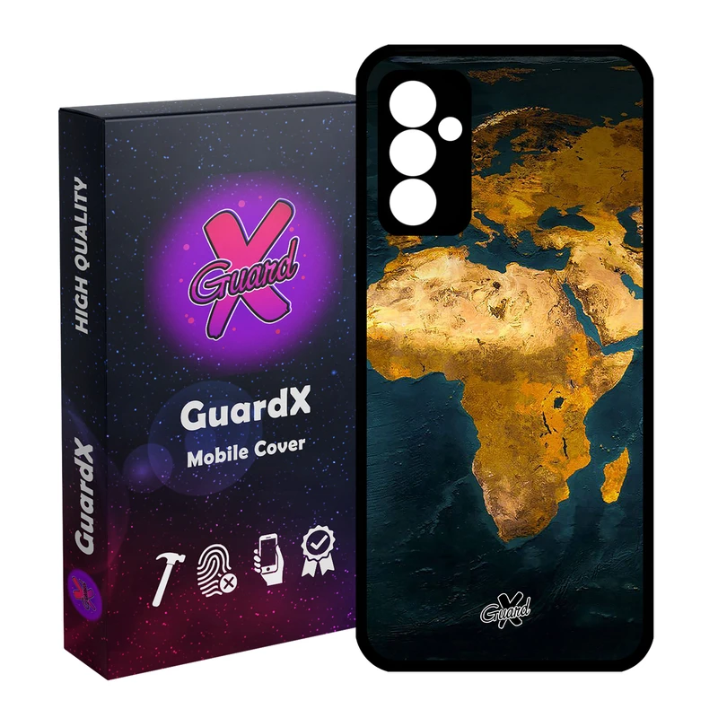 کاور گارد ایکس طرح Map مدل Glass10291 مناسب برای گوشی موبایل سامسونگ Galaxy A14 / A14 5G