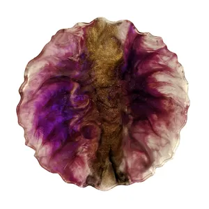 زیر لیوانی رزینی مدل فریا طرح پروانه