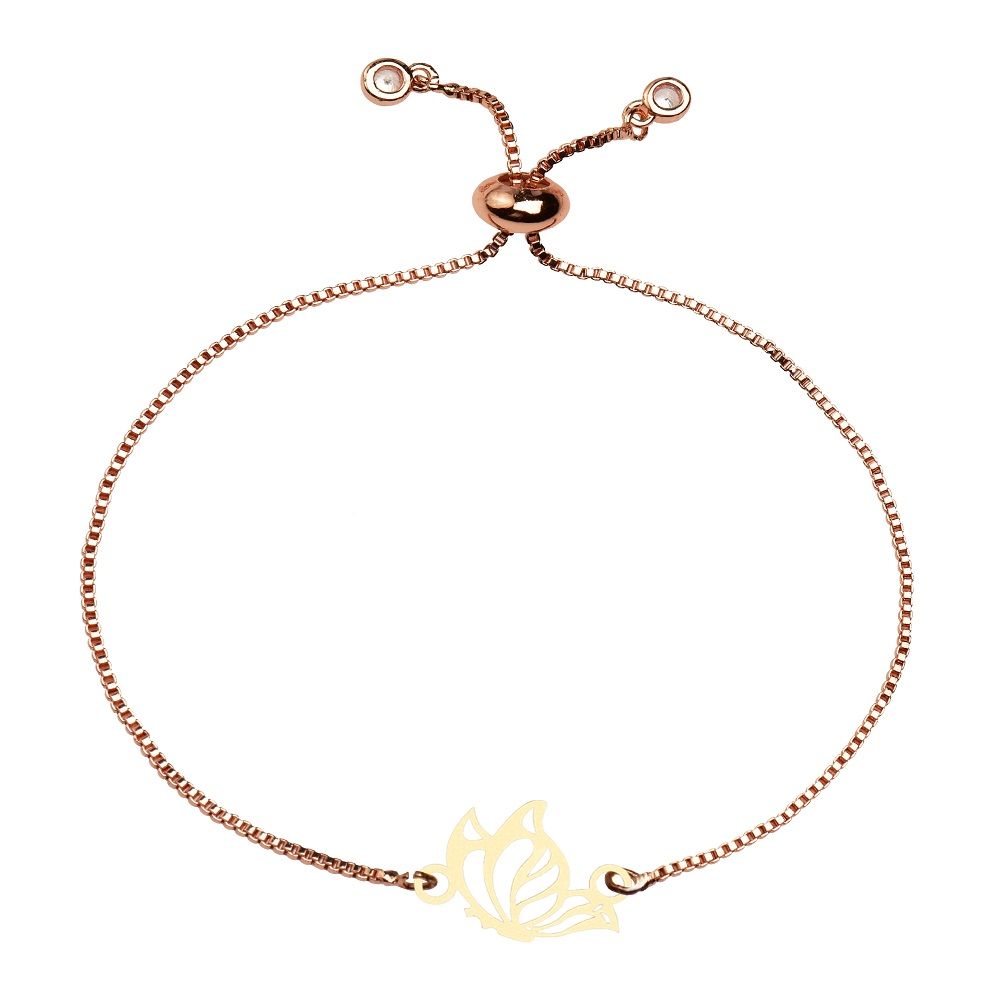 دستبند طلا 18 عیار زنانه کرابو طرح پروانه مدل kr10063 -  - 1