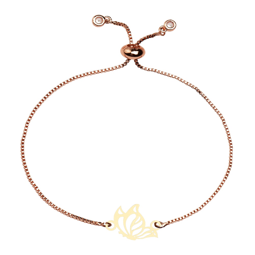 دستبند طلا 18 عیار زنانه کرابو طرح پروانه مدل kr10063